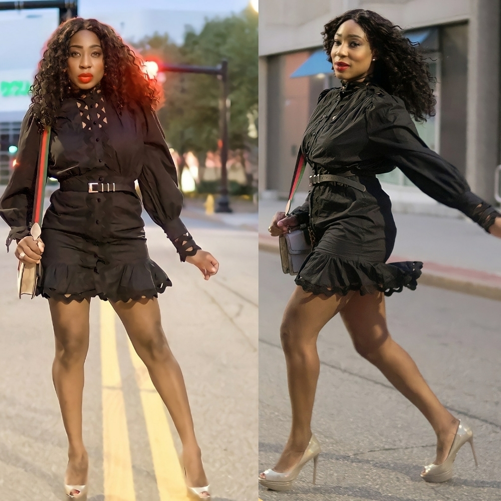 Mini black dress